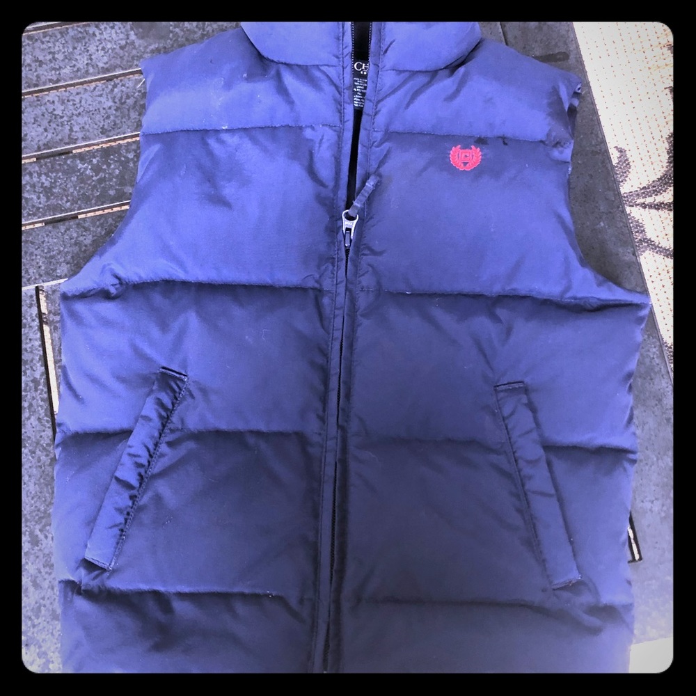 Chaps, Vest, Navy, Size 5